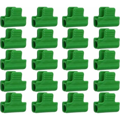 Gewächshausbefestigungen, 20er-Pack Gewächshausfolienklammern, laminierter Kunststoff, Klammern für Unterstände, Banner, Rahmen und Reihenabdeckungen, 11 mm Durchmesser (1/5)