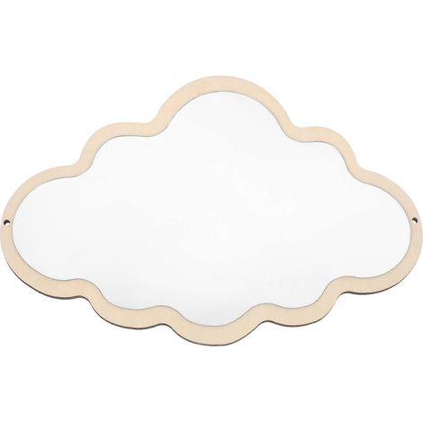 Miroir de sécurité pour enfants de styles nordiques variés, décoration et artisanat, miroir en bois pour bébé (1/3)