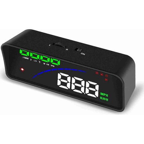 P9 Universelles Auto-HUD Head-Up-Display OBD2 Kraftstoffverbrauchs- und Geschwindigkeitswarnsystem