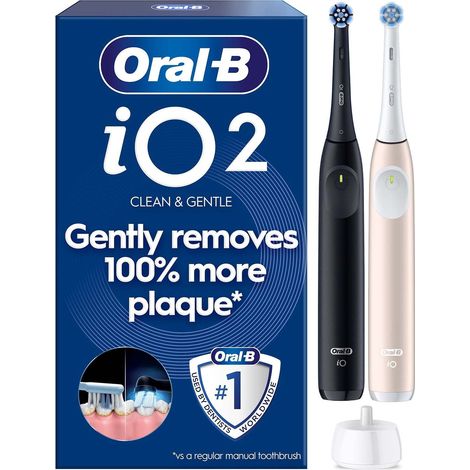 Spazzolino elettrico Oral B iO2 Series Duo Nero e Rosa (1/5)