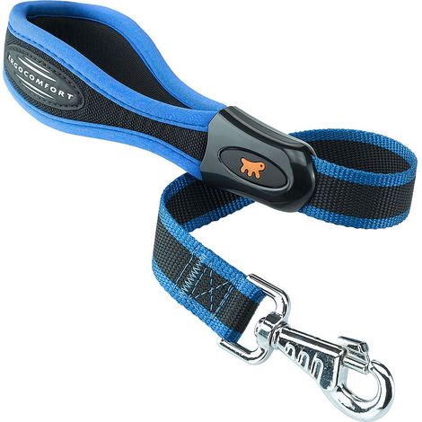 Ferplast ERGOCOMFORT G Guinzaglio in nylon con impugnatura ergonomica - in vari colori e misure. Variante GM25/55 - Misure: 25 mm x L 55 cm - Blu
