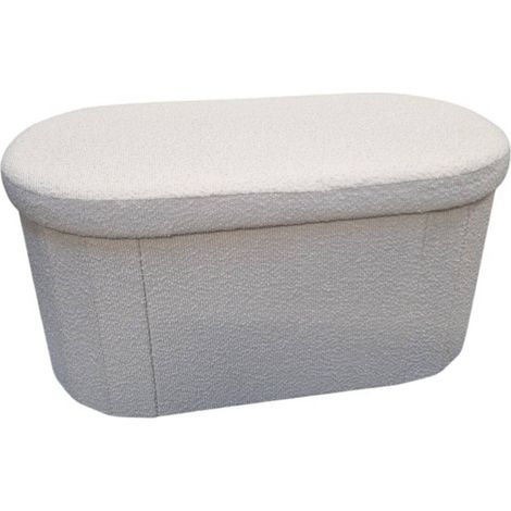 Pouf pieghevole dble boucl fink blc - Atmosphera créateur d'intérieur