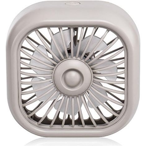 Car fan, 3 wind speeds, USB powered, quiet operation, colorful lights (khaki) (1/5)