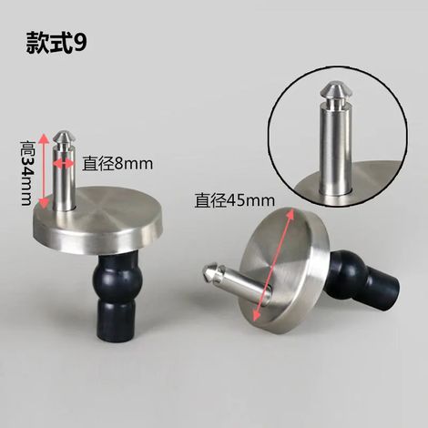 (charnière de fixation Q) Boulon d'expansion pour fixation de la base de l'abattant de WC, charnière de fixation à dégagement rapide en acier inoxydable, vis de charnière pour couvercle d'abattant de (1/5)