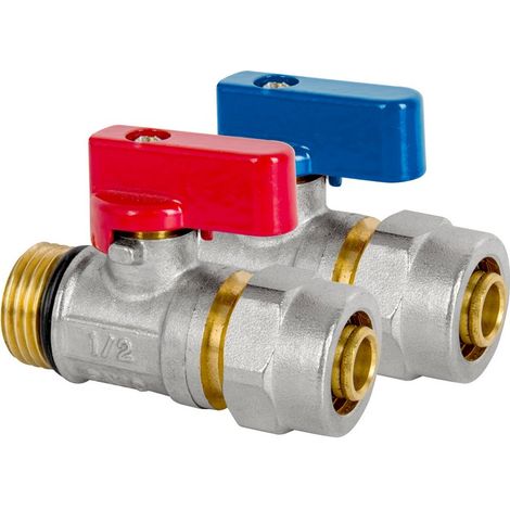 Mini-vanne à bille PEX avec presse-étoupe 1/216 eau froide - dart.380-1/2