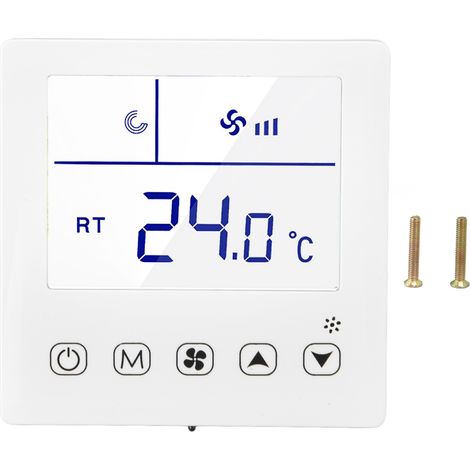 Eosnow Digitale Thermostat -Lüftungsfunktion Genauige LCD -Anzeige Klimaanlage Temp Controller für das Home Hotel AC220V