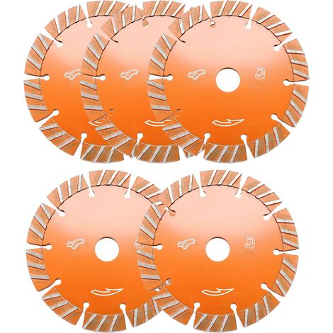 5 disques diamant 133mm pour scie circulaire - Coupe béton, céramique, granit - Qualité professionnelle pour une coupe nette et précise (1/5)