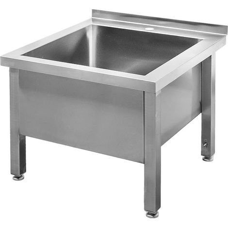 Edelstahl-Schweißwandpool Mega-M S-60 cm G-60 cm H-50 cm N (1/5)