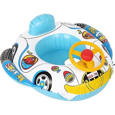 Bateau gonflable avec siège et klaxon pour enfants, pour les loisirs nautiques estivaux un article saisonnier complémentaire.-AquaForge (1/2)