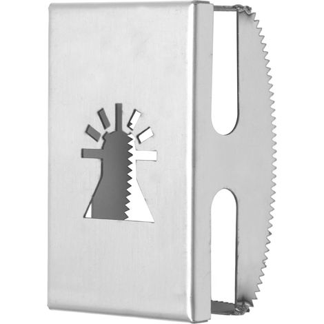 Fraise à rainurer en une seule étape, en acier inoxydable, pour la découpe de rainures dans les plaques de plâtre, outil de fraisage rectangulaire argenté 9,5 x 6 x 3,8 cm (1/5)