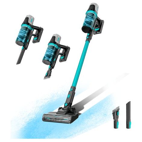 Cecotec Conga Rockstar 1500 Horizon Genesis XL Aspirapolvere elettrica Batteria Secco Senza sacchetto Nero, Blu