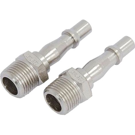 Neilsen Air Line Fittings Hose Compressor Tool Connector 3/8" BSP Male 2pc