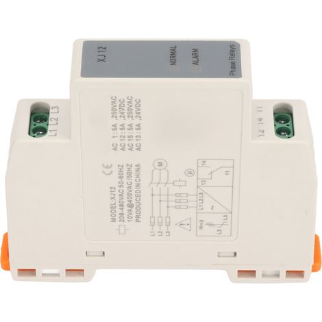 3-Phasenfolgerelais, leichtes PC-Gehäuse, Phasenausfallschutz für Aufzugsmotoren 208–480 V AC (1/5)