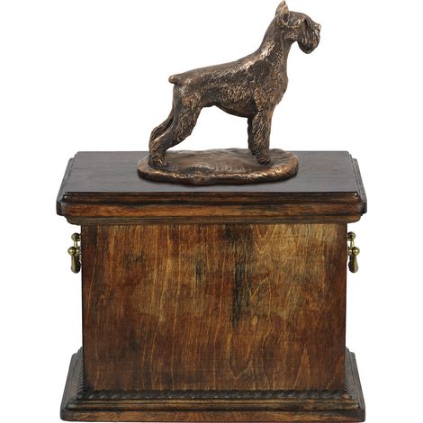 Schnauzer, Schnauzer - urne funéraire pour chien, urne avec statuette, urne élégante de style classique par Art-Dog (1/5)