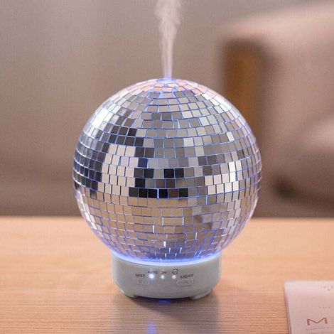 RHG Diffuseur boule disco rotatif avec 7 modes d'éclairage, décoration boule disco multi usage, diffuseur d'huiles essentielles d'aromathérapie pour la maison, idéal pour la décoration de fête