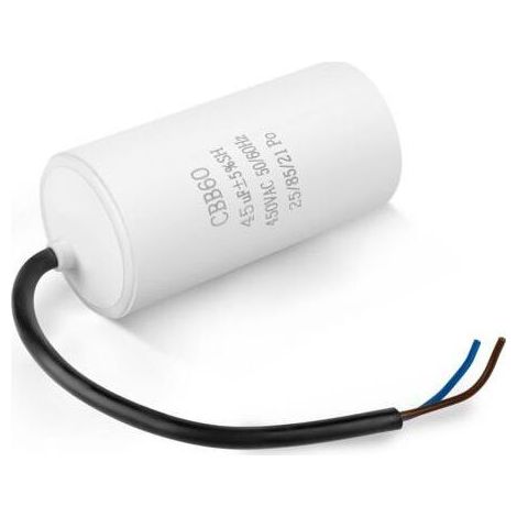 Condensateur CBB60 40uF 450V 2 fils 100mm moteur électrique démarrage compresseur pompe à eau (1/3)