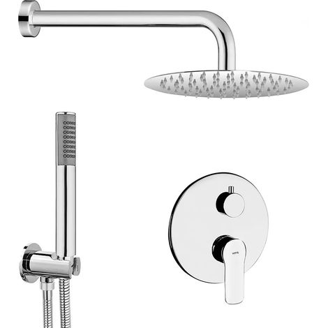 Set doccia incasso completo con soffione 20 inox e kit doccia Punta+ (1/5)