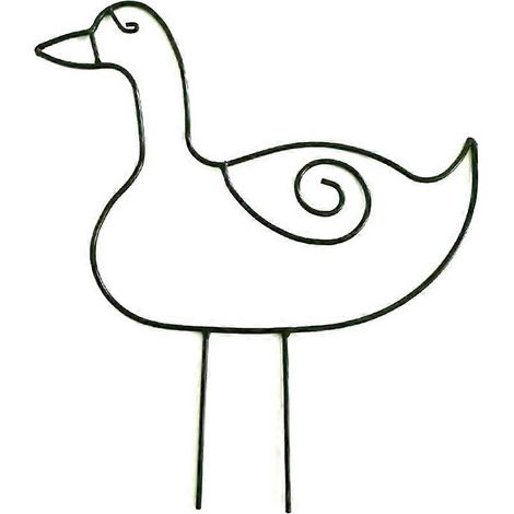 Gartenspalier für Kletterpflanzen, Eisenstütze in Form einer Gans, Rahmen für Weinreben und Blumen, dekoratives Tierspalier.