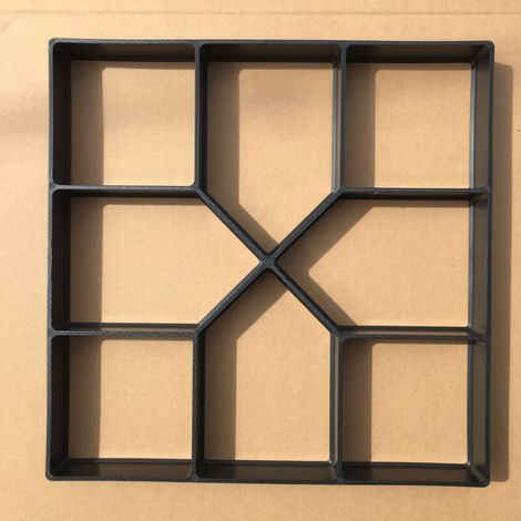 Poêle à Moule DIY Réutilisable en Plastique 40cm pour Création d'Allées en Béton et Pavés - Motif Jardin (1/4)