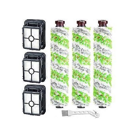 Kit de nettoyage professionnel, brosse rotative double action pour tapis et sols durs scellés, complété par un filtre HEPA pour des résultats optimaux (lot de 3) (1/5)