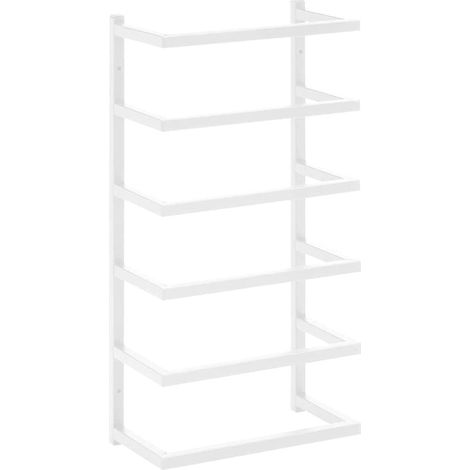 Maison Exclusive - Toallero de acero blanco 24x12x48 cm