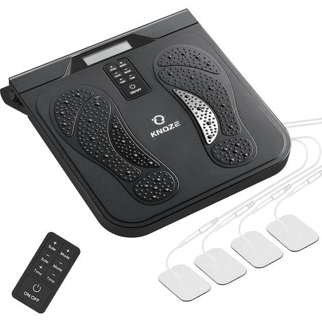 Massage des pieds avec stimulateur de circulation sanguine, EMS et TENS – Appareil de massage des pieds électrique avec 10 modes, 20 niveaux d'intensité et 4 électrodes pour soulager la douleur (1/5)