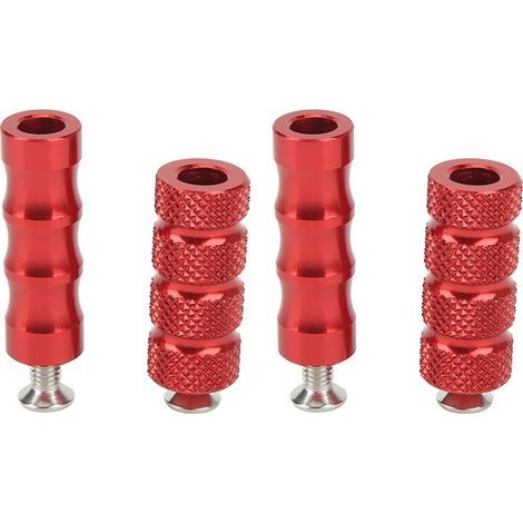 Repose-pieds de frein de moto, 2 paires, processus de placage CNC, ajustement précis pour boulons de montage M6 6mm, moto rouge (1/5)