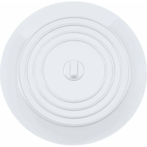 Bouchons pour Baignoire SiliCône Bouchon d'évier Bouchon evier de cuisine 15.3 CM de diamètre pour Les Cuisines, Salles de Bains et Blanchisseries Bouchon de Vidange Universels (1 pcs, Blanc)-Fei Yu