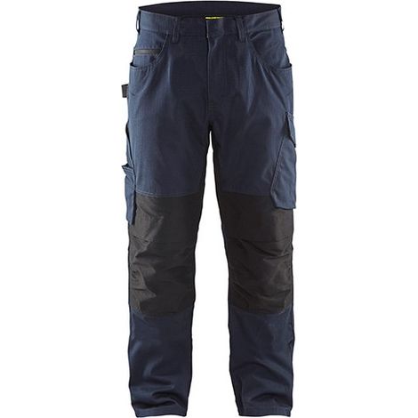 Pantalon de travail stretch 1495 - Marine/Noir M - FR(42) - SE(C48) - Longues (1/2)