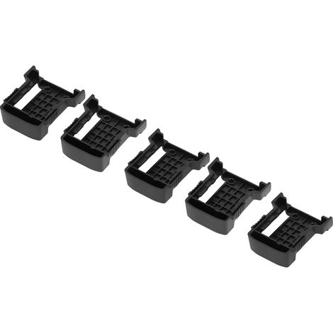 Lot de 5 supports de batterie ABS noir avec plaque de fixation pour Milwaukee M18 18V (1/5)