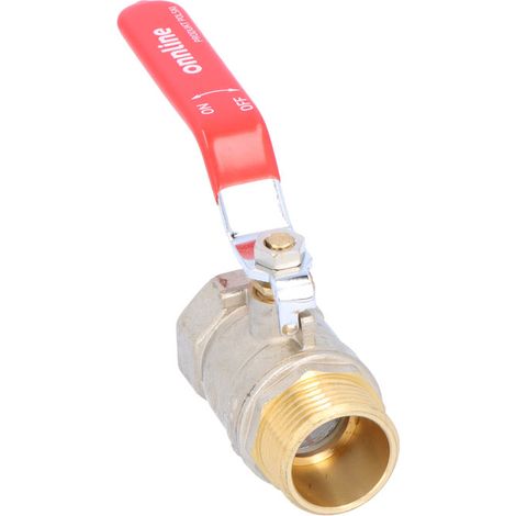 Valvola a sfera standard nichelata con premistoppa, PN16, 1 pollice PN16 con leva in acciaio, versione NW, 16 bar/120C (1/3)