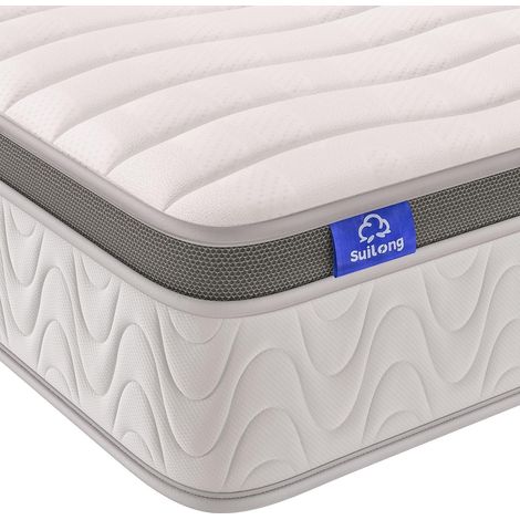 Mattress 120 x 200 cm, 30 cm Thick Mattress with Independent Pocket Spring and Memory Foam, 7 Support Zones, Breathable (1/5)