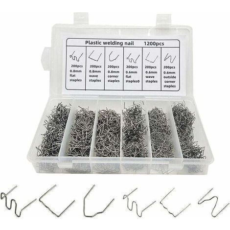 Agrafes Chaudes De Réparation En Plastique Automatique Pour La Réparation De Soudure En Plastique De Pare-Chocs De Voiture, 1200PCS.. (1/4)