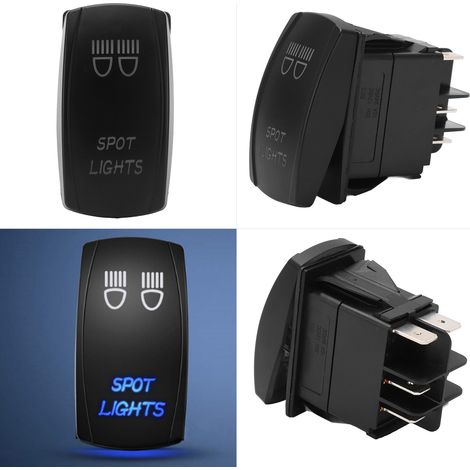 5-poliger Kippschalter zur LED-Steuerung, Wippschalter, Scheinwerferschalter, Umbauschalter für Autos, Wohnmobile, Boote und Yachten. Geeignet für Autos, Wohnmobile, Yachten und Boote. (1/5)