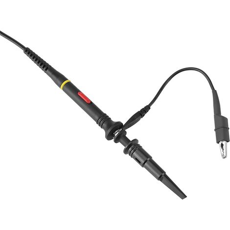 1 sonde de test pour oscilloscope 200 MHz avec clip BNC P2200 X10/X1 noire (1/5)