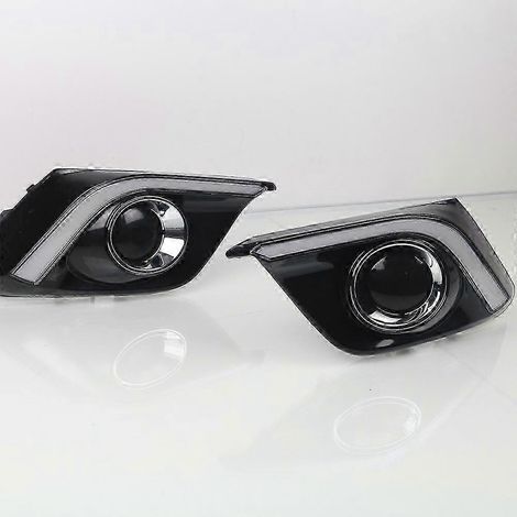 Kit di luci diurne a 2 pezzi CSCSNL per Mazda 3 e Axela (modelli 2014, 2015, 2016), luci diurne/fendinebbia a LED con indicatori di direzione - perfetta luce bianca/gialla/blu. (1/5)