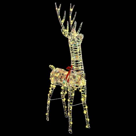 Renne 3D avec 140 LED Blanc chaud 128 cm PET CFW685105 (1/5)
