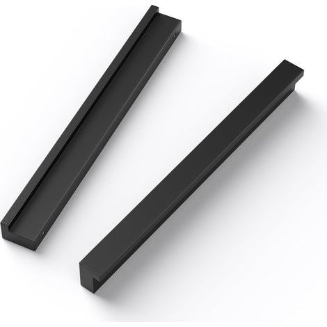 Lot de 2 Poignées Meuble 160mm Alliage Aluminium Noir Cuisine Salle De Bain (1/5)