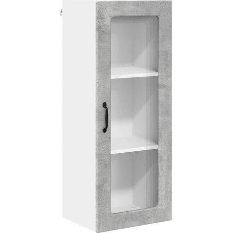 Meuble mural de cuisine,Armoire de cuisine avec porte Gris béton 40 x 31 x 100 cm CFW92745 (1/5)