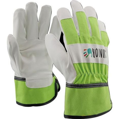 Guanti Di Protezione Del Bambino Pu / Cotone Verde 4-6 Anni