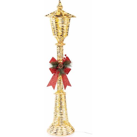 Luminaria Natalizia Lampione Dorato, Uso Interno ed Esterno - Altezza 120 cm (1/3)