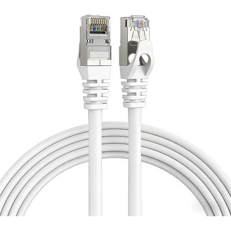 Cat-7-Ethernetkabel – 5 m – Kupfer – 10 Gbit/s – RJ45 – Weiß (1/5)