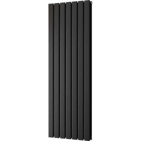 Typhoon - Black Vertical Radiator H1400mm x W476mm Double Panel