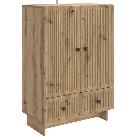 Sideboard Artisan Oak 66 x 34.5 x 95 cm Engineered Wood vidaXL