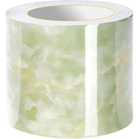 Frises autocollantes décoratives, bordure de papier peint adhésive pour cuisine, salle de bains, chambre. V - Jade Vert 10cm X 500cm (1/5)