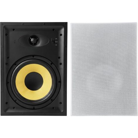 Enceintes Encastrables Murales 8 Pouces 2 Voies 200W Lot de 2 Haut-Parleurs Audio Hi-Fi pour Salle de Bain Cuisine (1/5)