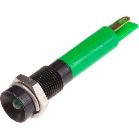 Voyant LED lumineux Vert RS PRO, dia. 6mm, 12V c.c., taille de la lampe 3 mm ( Prix pour 1 )