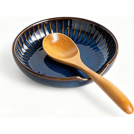 Repose-cuillère en céramique pour dessus de cuisinière, porte-cuillère de 12,7 cm pour comptoir de cuisine, louche, ustensiles de cuisine, résistant à la chaleur, décoration de cuisine moderne (1/5)