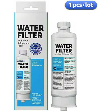 [JAMAIS UTILISÉ] Genuine Filter for Refrigerator Water and Ice, Carbon Block Filtration for Clean, Clear Drinking Water, 6-Month Life,HAF-CIN/EXP,DA97-17376B,DA97-08006C,1 Pack
