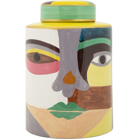 Vase Design en Céramique "Piccassy" 28cm Multicolore